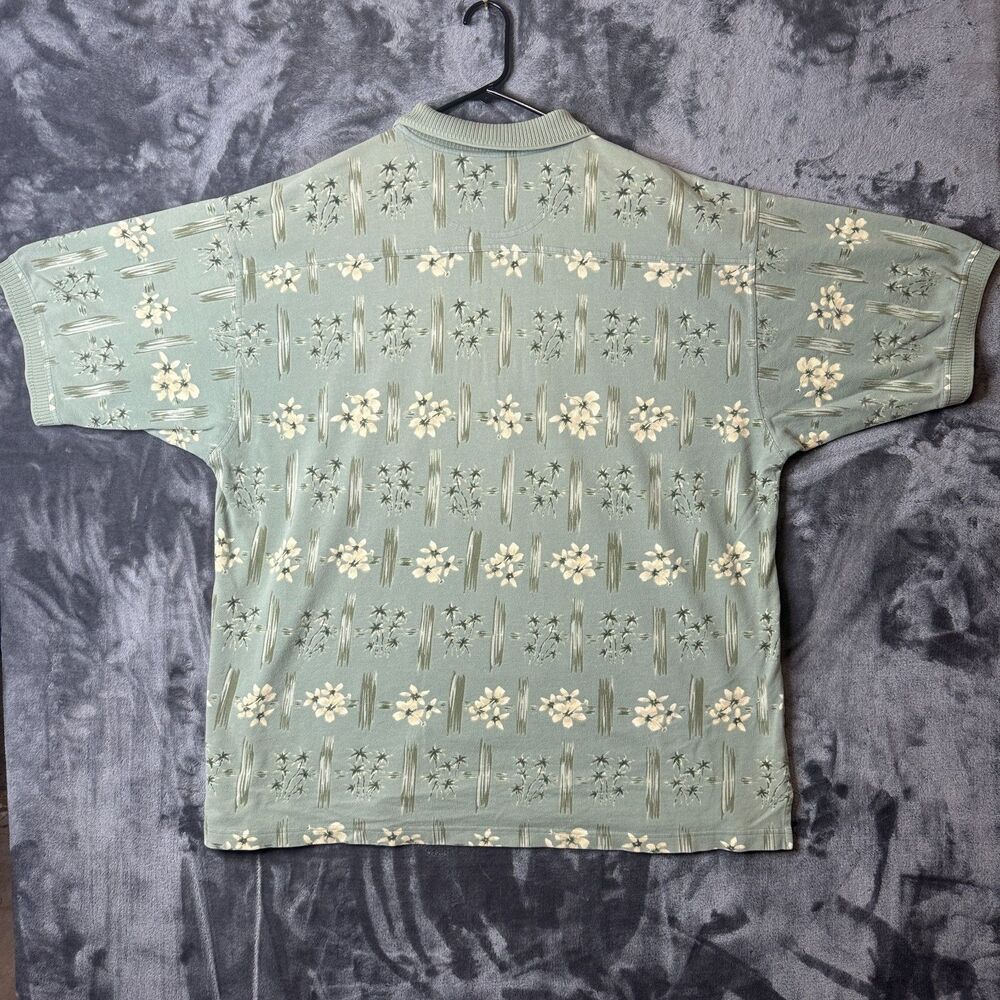 Tommy Bahama Polo Hawaiian All Over Print Short Sleeve Collard Shirt Size XXL - Picture 6 of 7